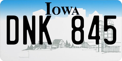 IA license plate DNK845