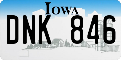 IA license plate DNK846