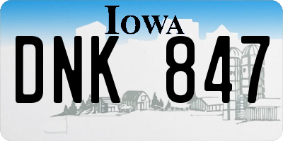 IA license plate DNK847