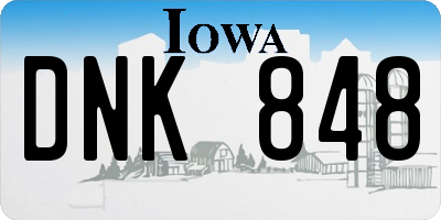 IA license plate DNK848