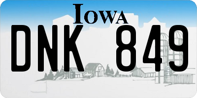 IA license plate DNK849