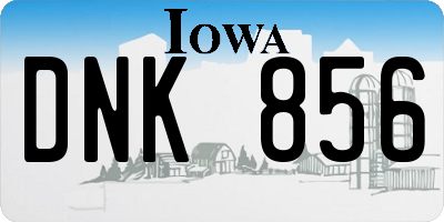 IA license plate DNK856
