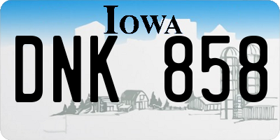 IA license plate DNK858