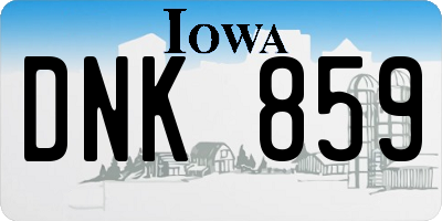 IA license plate DNK859