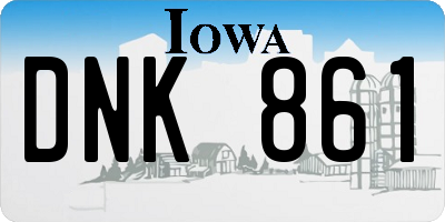IA license plate DNK861