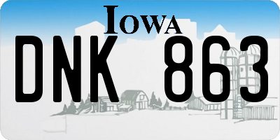 IA license plate DNK863