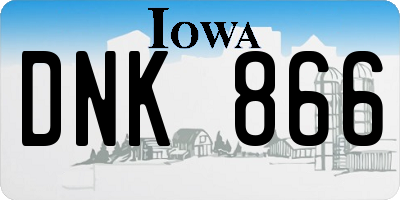 IA license plate DNK866