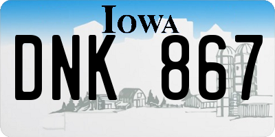 IA license plate DNK867
