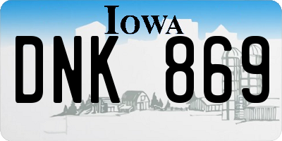 IA license plate DNK869