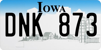 IA license plate DNK873