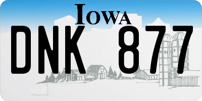 IA license plate DNK877