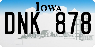 IA license plate DNK878