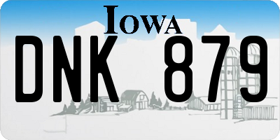 IA license plate DNK879