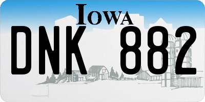 IA license plate DNK882