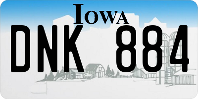 IA license plate DNK884