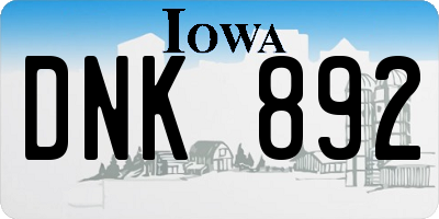 IA license plate DNK892
