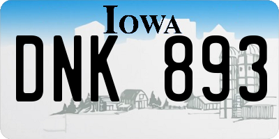 IA license plate DNK893