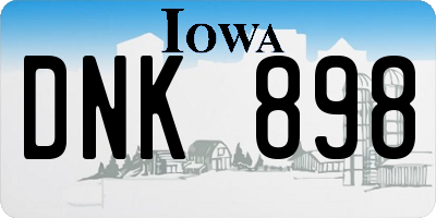 IA license plate DNK898