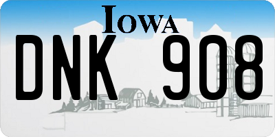IA license plate DNK908