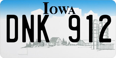 IA license plate DNK912