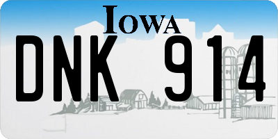 IA license plate DNK914