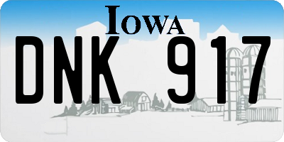 IA license plate DNK917