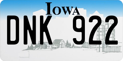 IA license plate DNK922