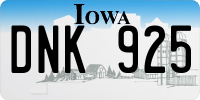 IA license plate DNK925