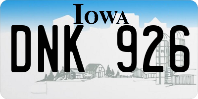 IA license plate DNK926
