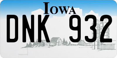 IA license plate DNK932