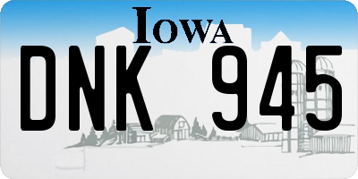 IA license plate DNK945