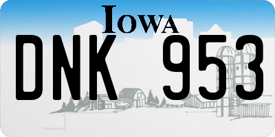 IA license plate DNK953