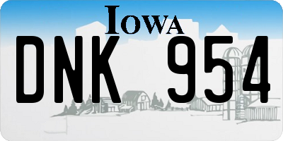 IA license plate DNK954