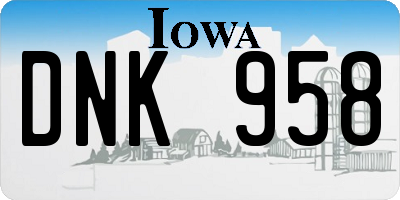 IA license plate DNK958