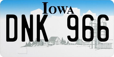 IA license plate DNK966