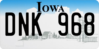 IA license plate DNK968