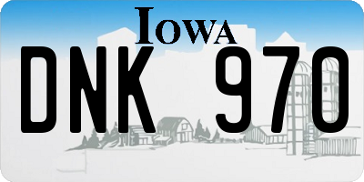 IA license plate DNK970