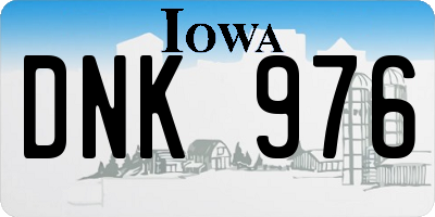 IA license plate DNK976