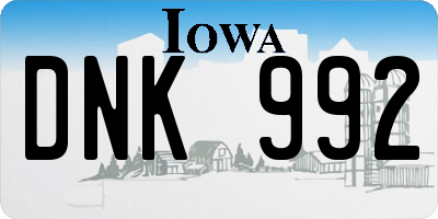 IA license plate DNK992