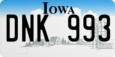 IA license plate DNK993