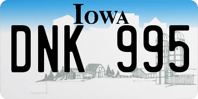 IA license plate DNK995