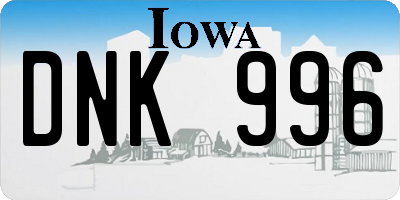 IA license plate DNK996