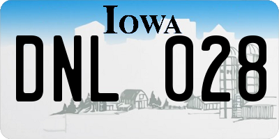 IA license plate DNL028