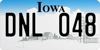 IA license plate DNL048