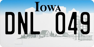 IA license plate DNL049