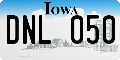 IA license plate DNL050