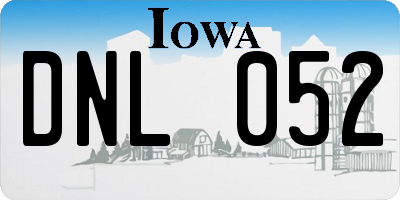 IA license plate DNL052