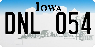IA license plate DNL054