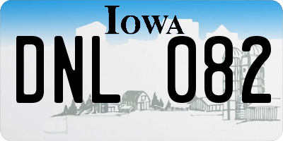 IA license plate DNL082