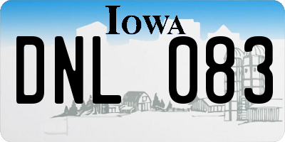 IA license plate DNL083